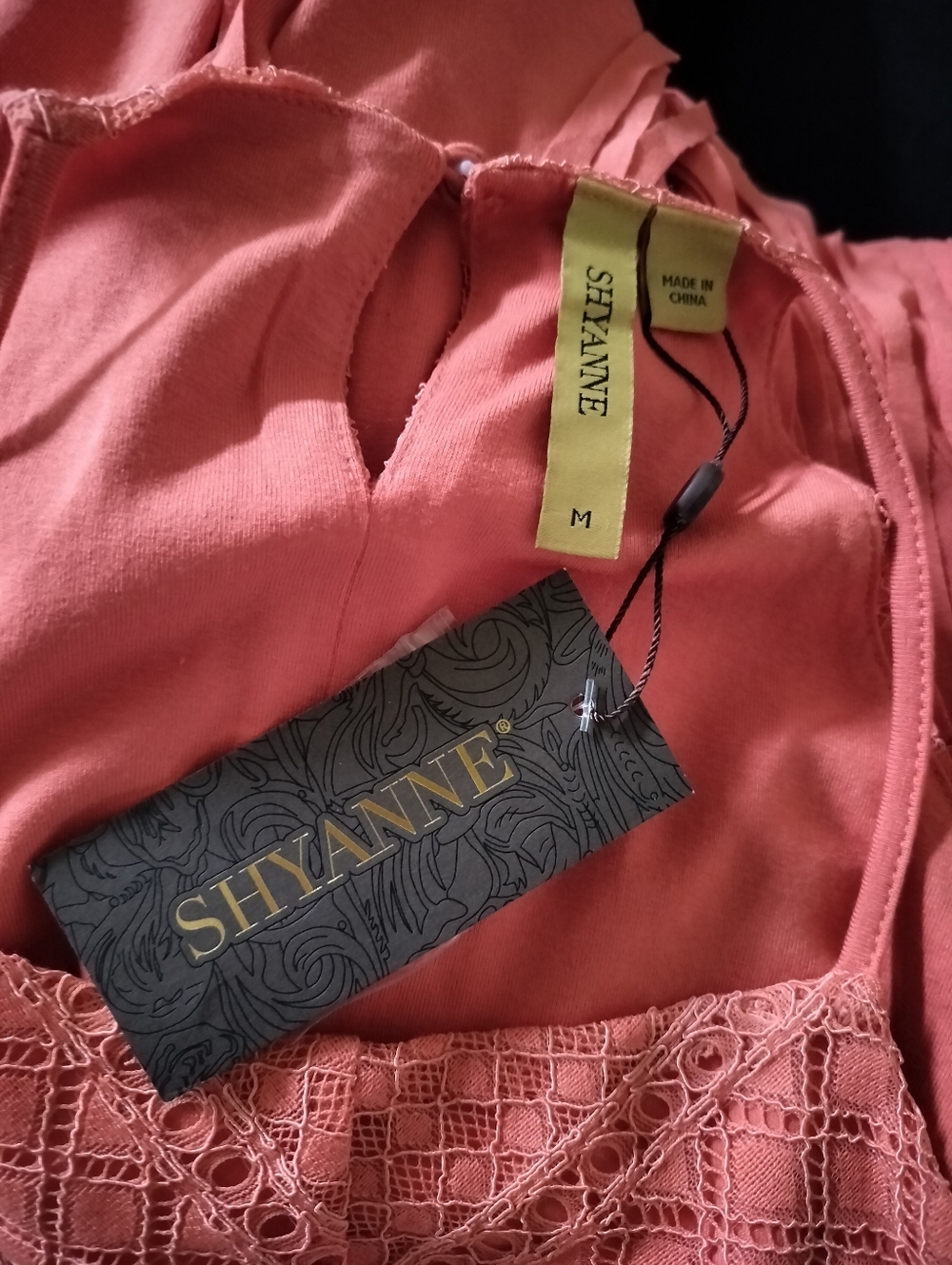 Shyanne Coral Crochet Fringe Tank Dress - Picture 8 of 9